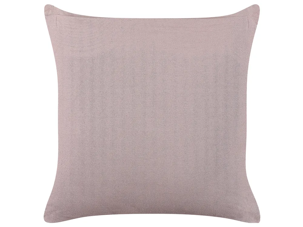 Dekokissen 2er Set LARKSPUR 45 x 45 cm Samtstoff Rosa Geometrisches Muster_838397