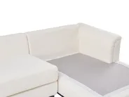 Corner Sofa 5 Seater OSLO with Ottoman Boucle White Left Hand_946718