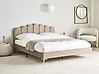 Bett mit Lattenrost Samtstoff SAUVIAN 160 x 200 cm Taupe