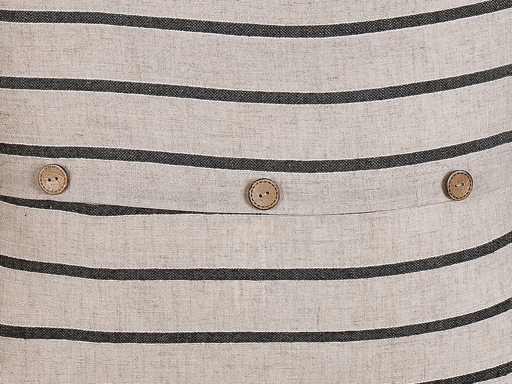 Set of 2 Decorative Cushions CYNARA 43 x 43 cm Cotton Beige Striped_801662