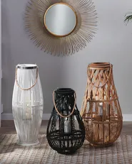 Lantern TONGA 56 cm Bamboo Black_774313