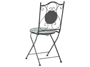Bistro Set klappbar COZZANA Metall Schwarz_919824