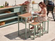 Garten Bartisch AVETRANA 150 cm 50 cm Hellgrün_1079336