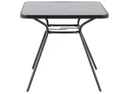 Outdoor Bistrotisch LIVO 80 cm 80 cm Glas Schwarz_679070