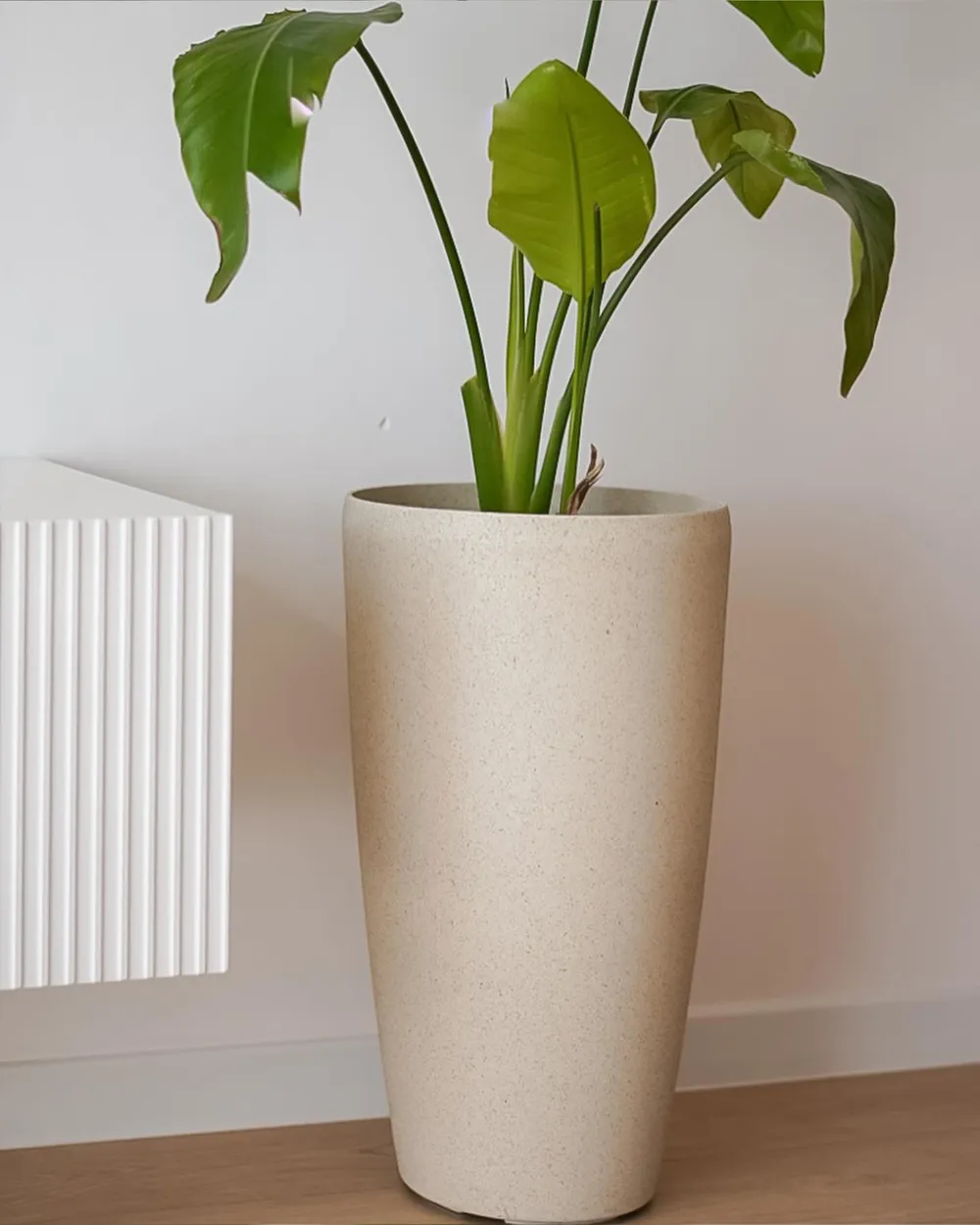 Blumenkübel ABDERA 31 cm Hellbeige