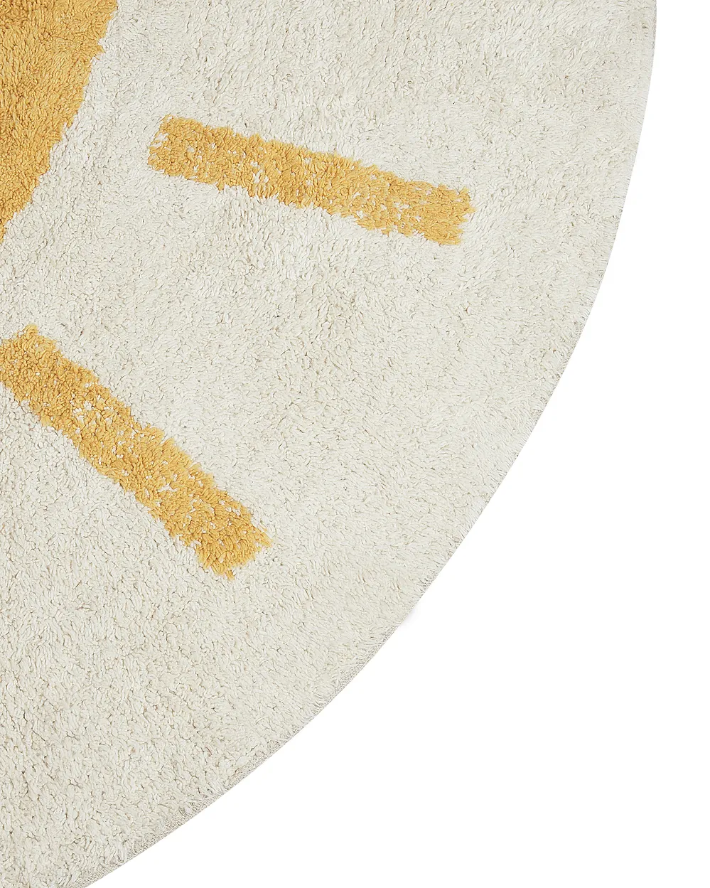Kids Rug BAIKER Beige ø 140 cm Cotton_903867