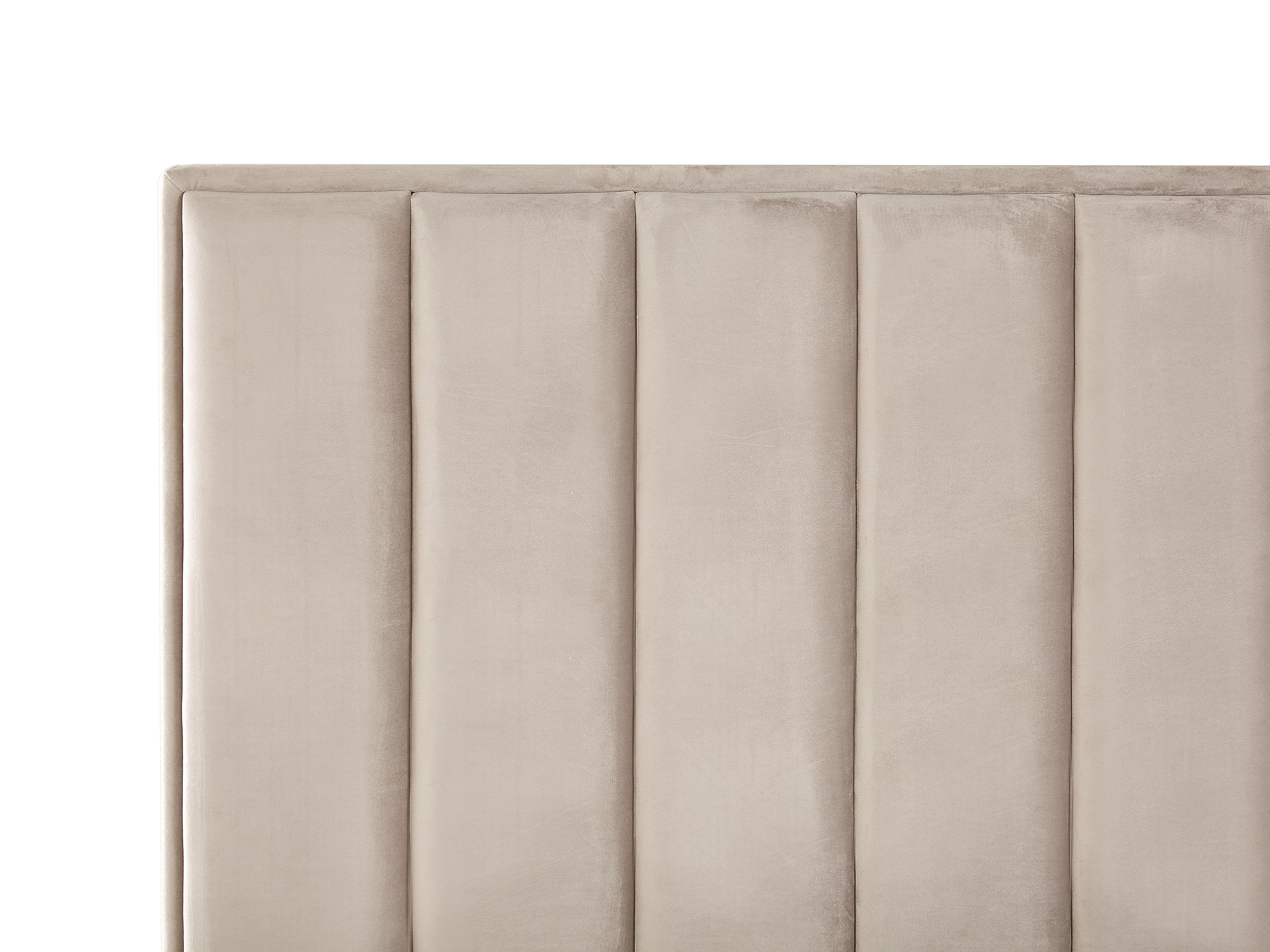 Spalni komplet SEZANNE Žamet Siva bež barva 160 x 200 cm_916865