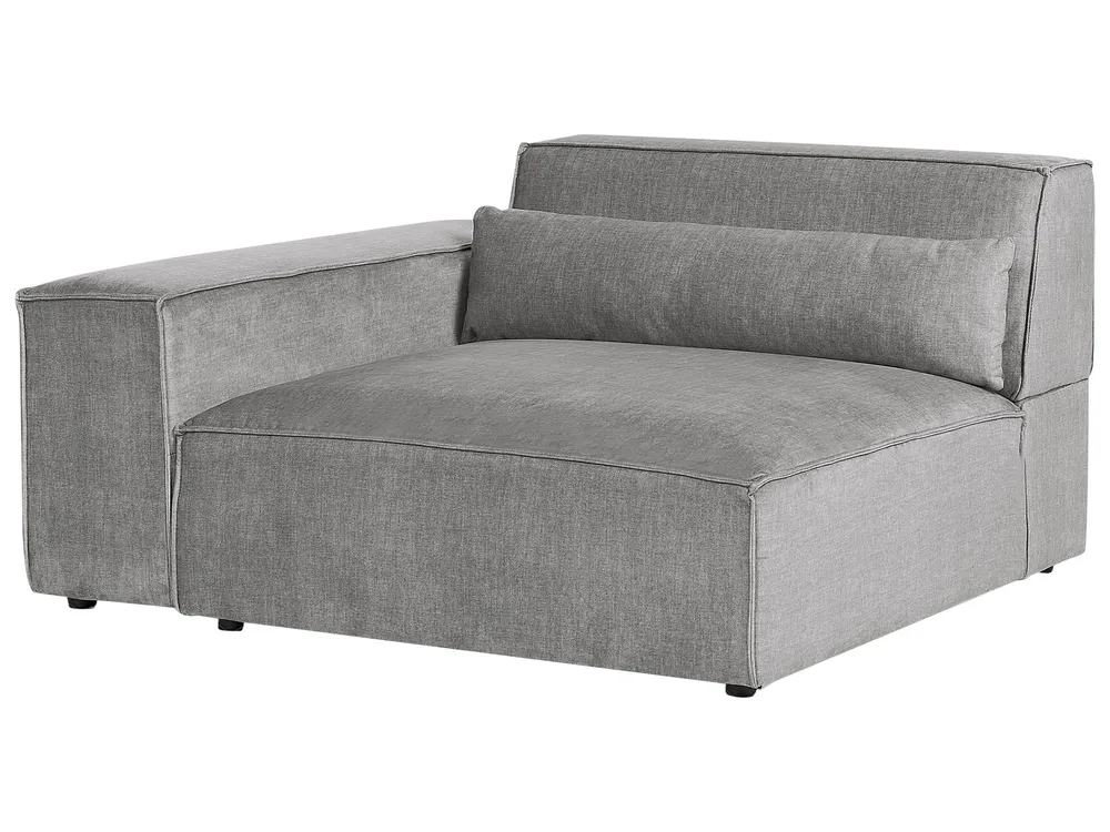 Modular Sofa 3 Seater HELLNAR with Ottoman Fabric Grey_911815