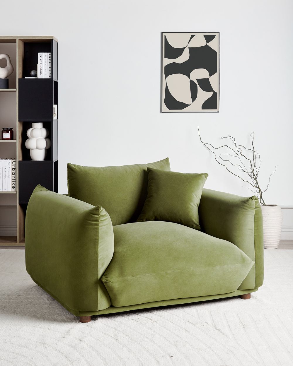 Fauteuil LUVOS Fluweel Groen