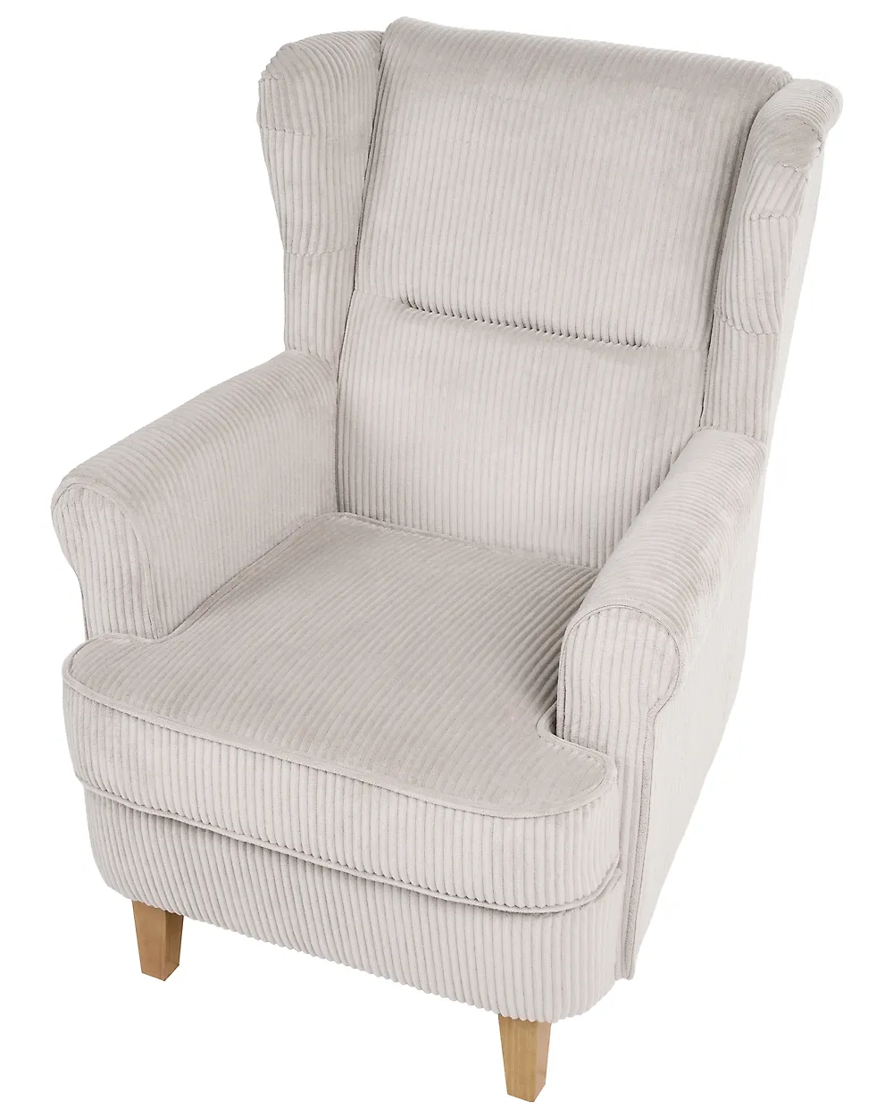 Wingback Chair ABSON Corduroy Beige_1186226
