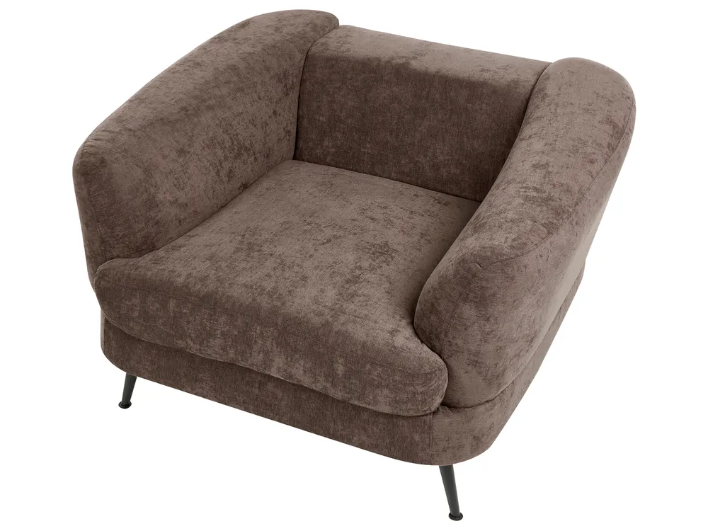 Living Room Set 3 Seater KJAER Chenille Dark Brown_1006644