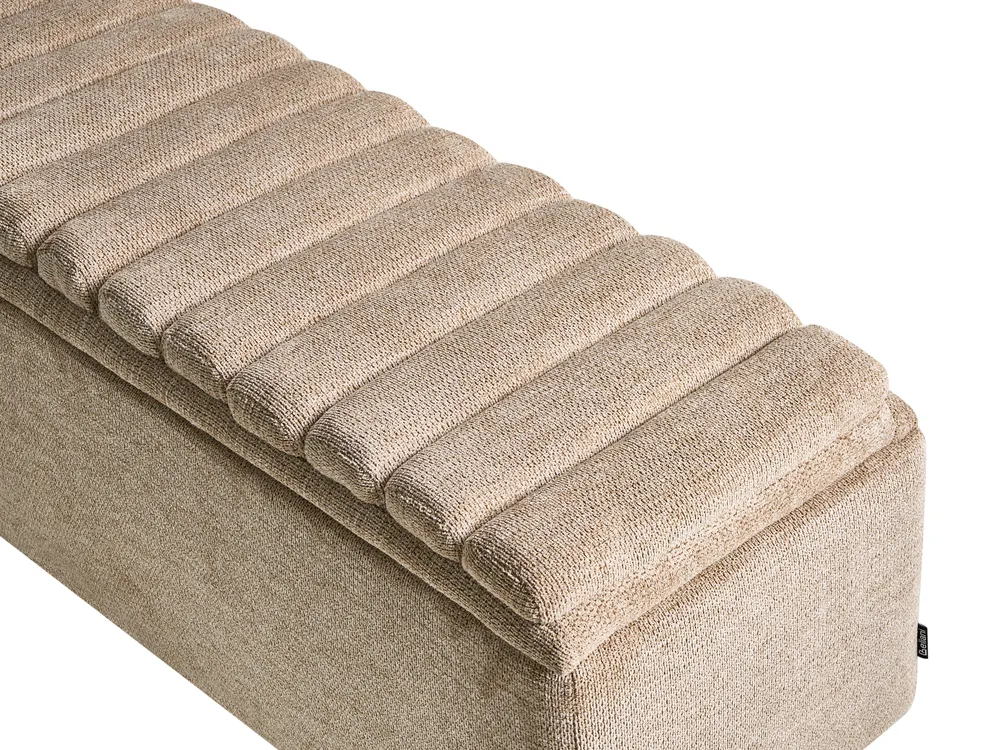 Upholstered Storage Bench SALIDA Fabric Beige_1038307