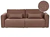 Sofa Bed 3 Seater VAXHOLM with Storage Boucle Brown