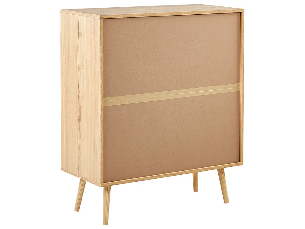 Kommode mit 4 Schubladen PEROTE Rattan Hellbraun_841314