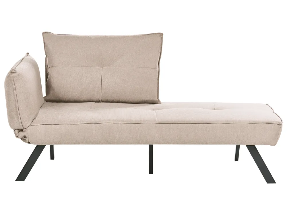 Linksseitige Chaiselongue ROCAMADOUR Stoff Taupe