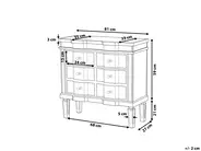 6 Drawer Chest MOZELA Mirrored Silver_780239