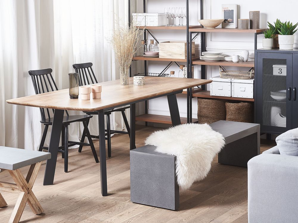Eettafel uitschuifbaar SALVADOR Donkerbruin 160/200 cm 90 cm