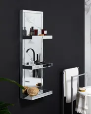 Wall Shelf GAONA Mirrored Silver_787096