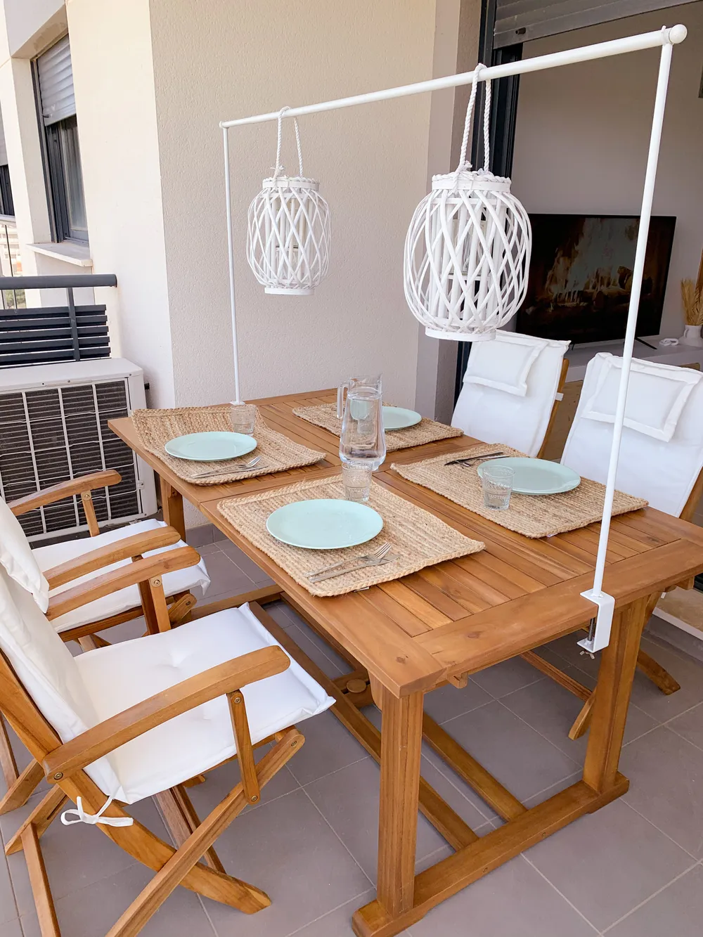 Lantern MAURITIUS 30 cm Willow Wood White_822746