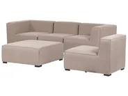 Gartensofa mit Ottomane 4-Sitzer AREZZO modular Beige_848096