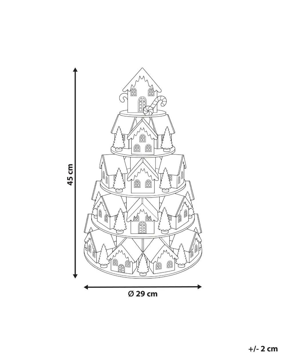 Weihnachtsdekoration LED KELLOKOSKI 45 cm Hellbraun_1175947
