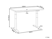 Schreibtisch elektrisch höhenverstellbar DESTINAS 120 cm 72 cm Braun / Schwarz_899644