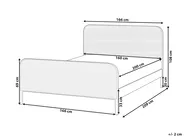 Bett mit Lattenrost Kiefernholz GONFARON 160 x 200 cm Schwarz_977096