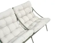 Lounge Set mit Tisch 4-Sitzer MOLVENO Metall Beige / Grün_1070482