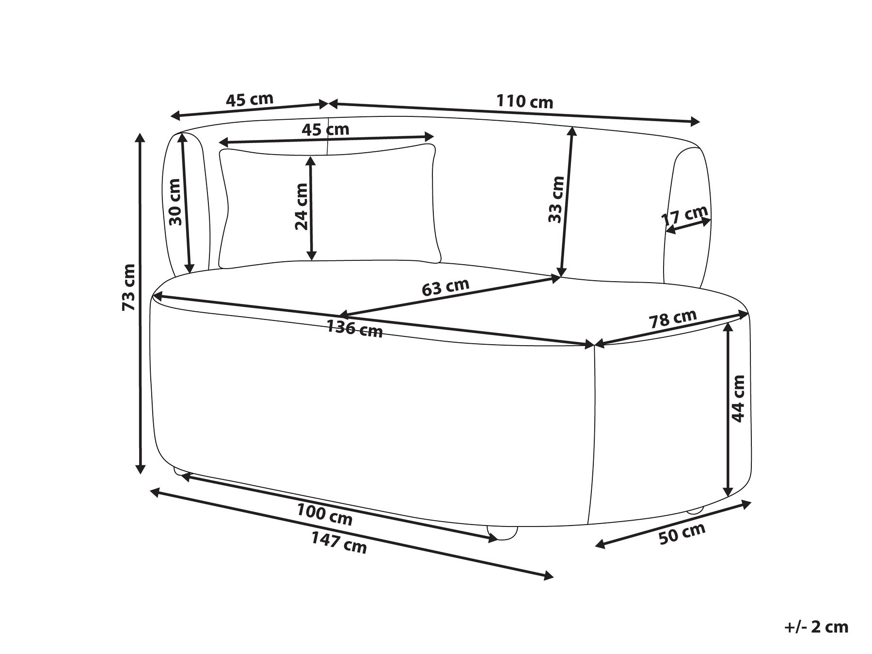 Linksseitige Chaiselongue VANVEY Cord Rot_1004200