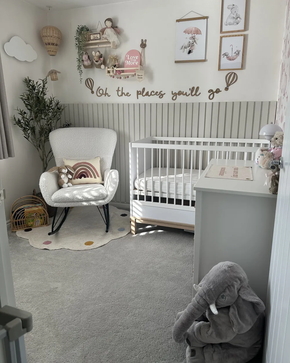Schaukelsessel ANASET Bouclé Hellbeige_926095