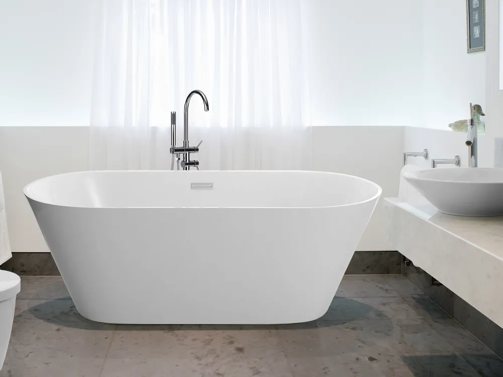 Freistehende Badewanne HAVANA 160 x 76 cm Weiß