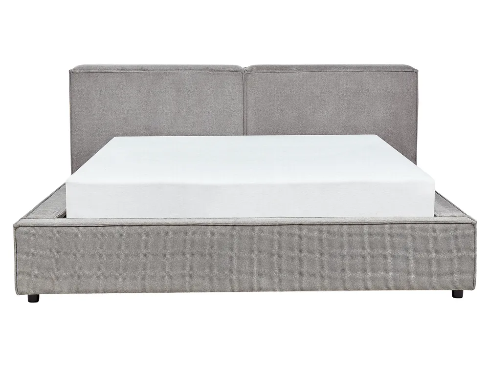 Bett mit Lattenrost Stoff LINARDS 160 x 200 cm Grau_876149