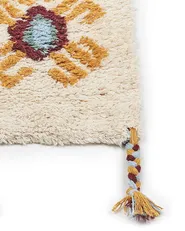 Rug DUZCE Beige 140 x 200 cm Cotton_839452