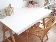 Home Office Desk SHESLAY 120 cm 70 cm with Drawers White_818836