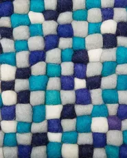 Teppich AMDO Marineblau 160 x 230 cm Wolle_718666