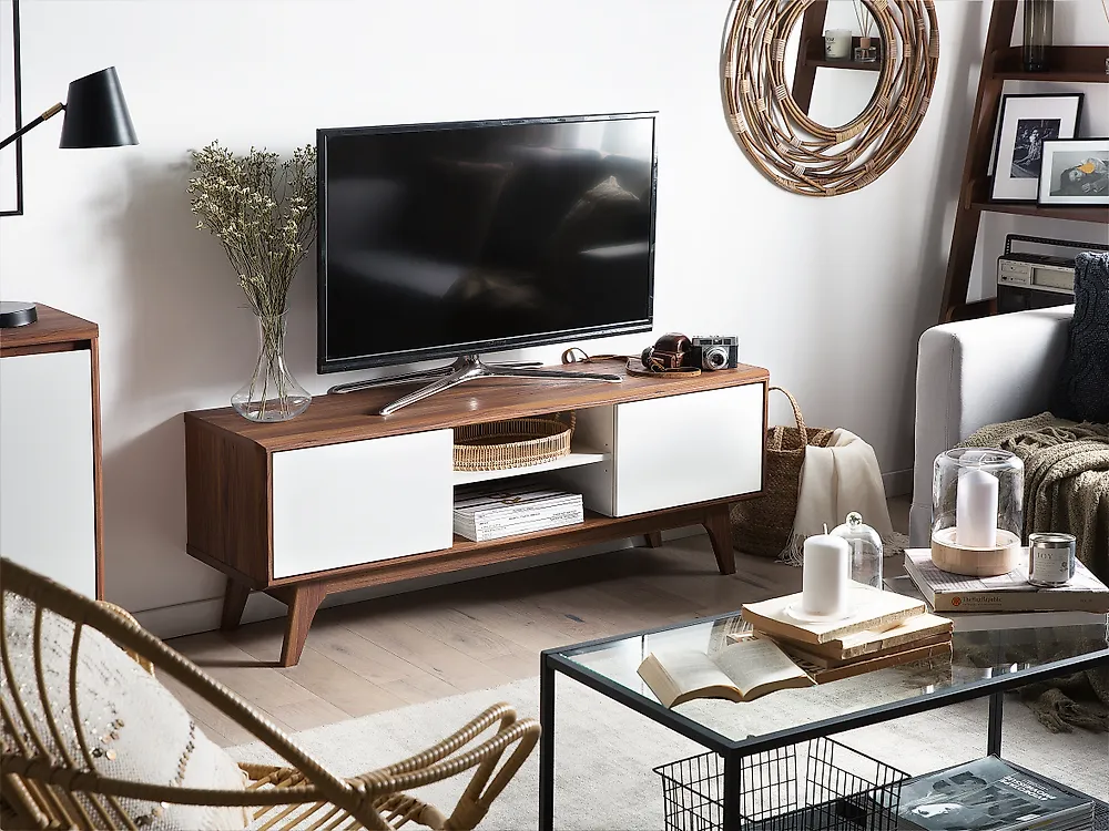 TV Stand ROCHESTER Brown/ White_1174372