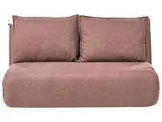 Schlafsofa 2-Sitzer ROROS Kunstleinen Braun_1038948