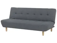 Sofa Bed 3 Seater ALSTEN Fabric Dark Grey_806922
