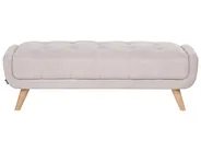 Sofa 2 Seater HABO with Ottoman Fabric Taupe_1077153
