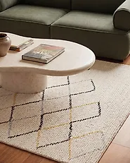 Teppich TEZPUR Beige 140 x 200 cm Baumwolle_1184282