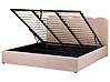 Bett mit Stauraum NANTERRE Stoff Pastellrosa 180 x 200 cm