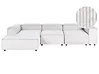 Modul Ecksofa 4-Sitzer ARDAL Cord Cremeweiß rechtsseitig