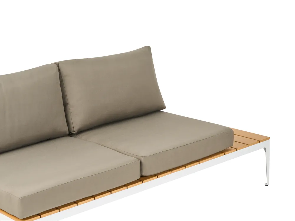 Garten Ecksofa mit Tisch 5-Sitzer POSITANO Grau_688273