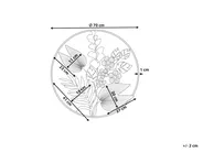 Wandobjekt Blume DUBNIUM Metall 70 cm Grün_933853
