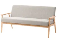 Sofa 3 Seater ESRUM Fabric Light Brown/ Grey_1015819