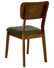 Set of 2 Dining Chairs MINIER Wood Green/ Dark Brown_1013738