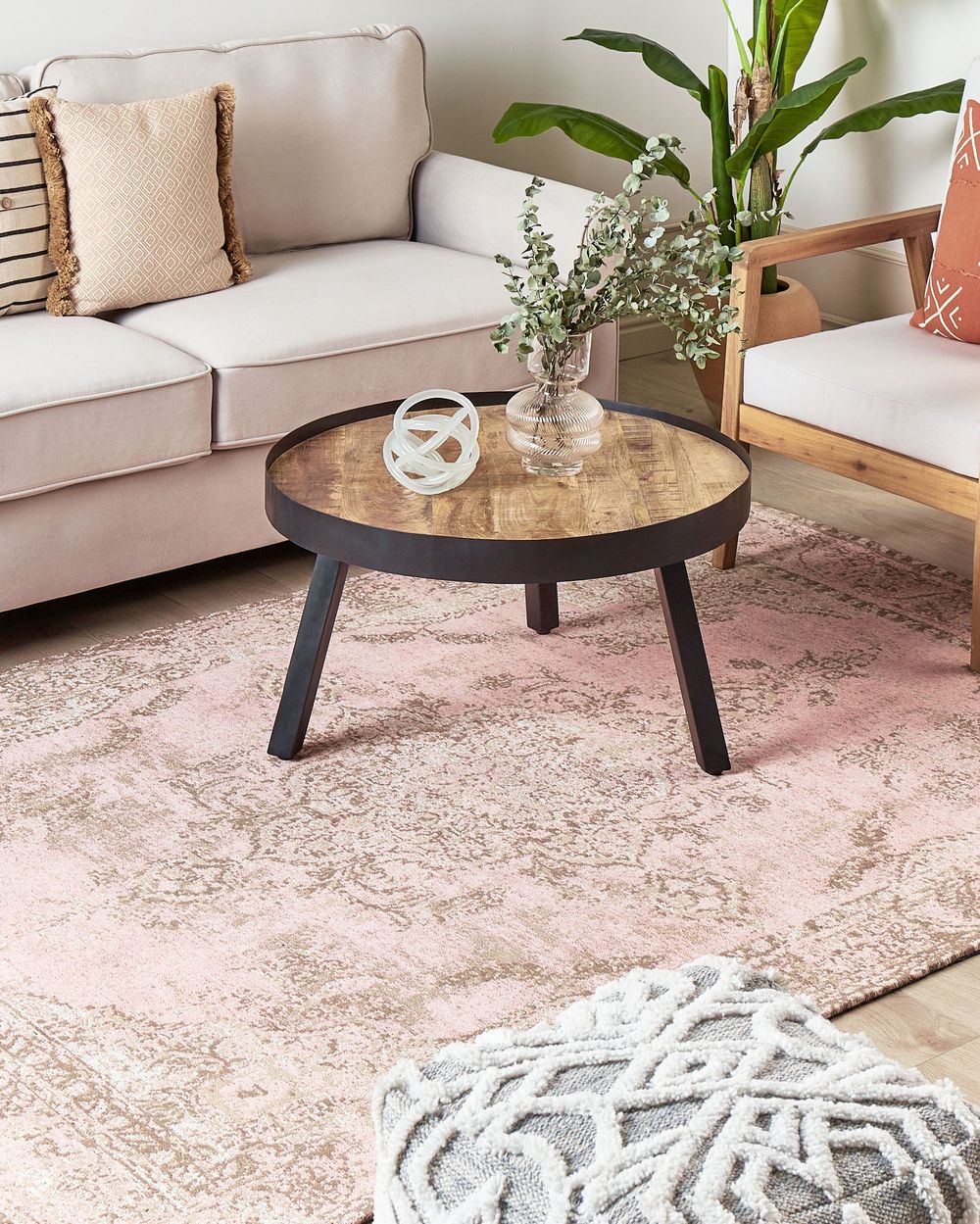 Rug MATARIM Pink 160 x 230 cm Cotton