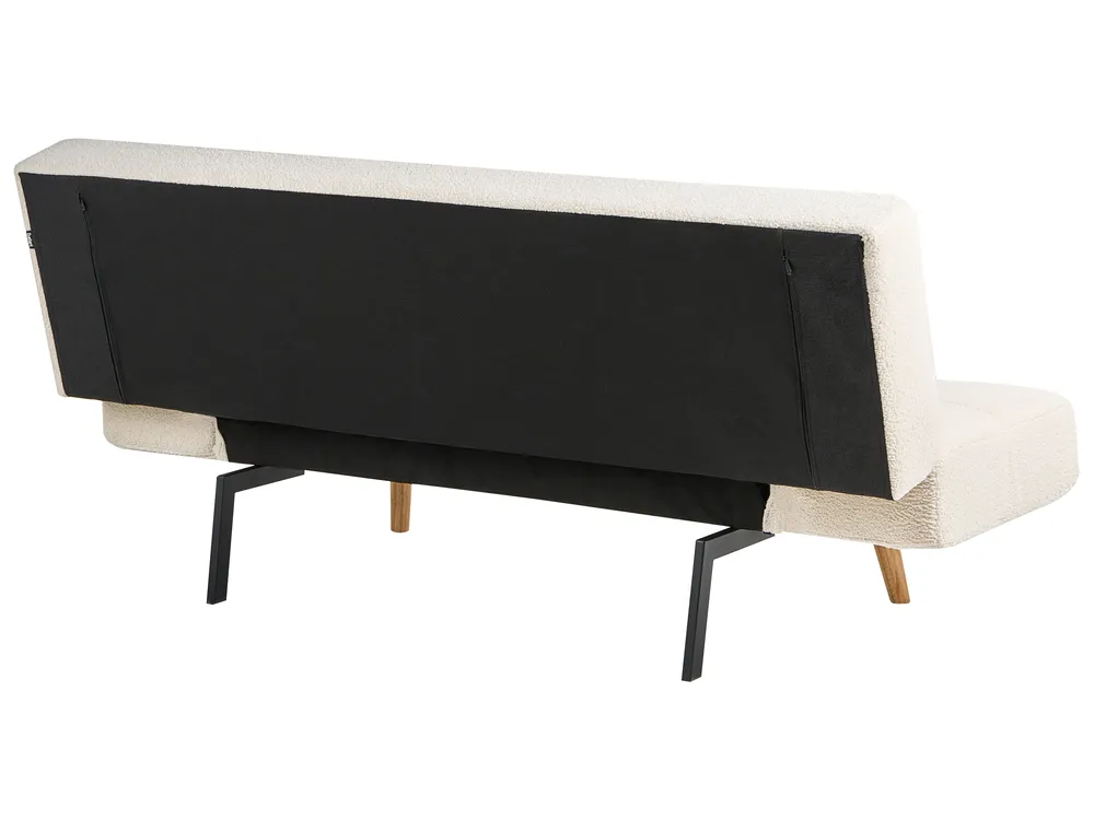 Sofa Bed 2 Seater INGARO Boucle Off-White_1067985