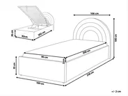 Kids Ottoman Bed ANET Velvet Light Blue 90 x 200 cm (EU Single)_876946