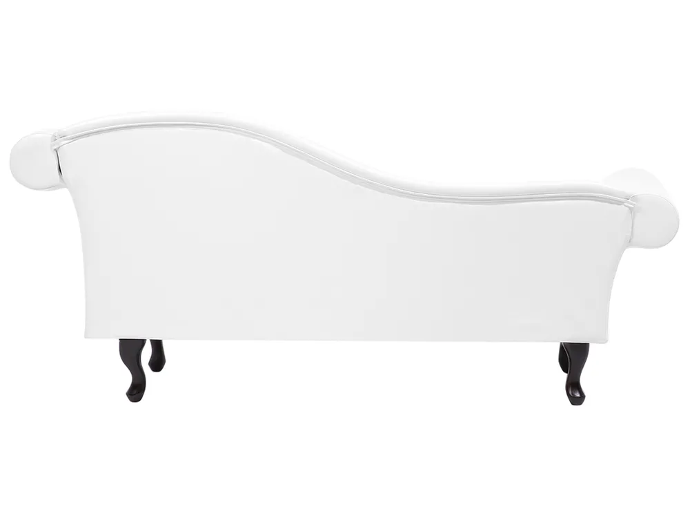 Rechtsseitige Chaiselongue LATTES Kunstleder Weiß_697379